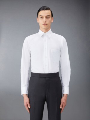 Chemises Thom Browne Classic Oxford Button-Down Homme Blanche | DLN45X25921