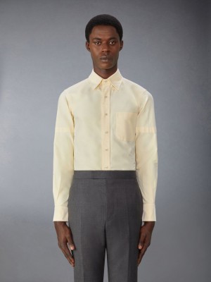 Chemises Thom Browne Oxford Armband Homme Jaune | NBK63Y70002