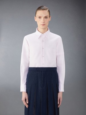Chemises Thom Browne Oxford Armband Homme Rose | NEU22C21820