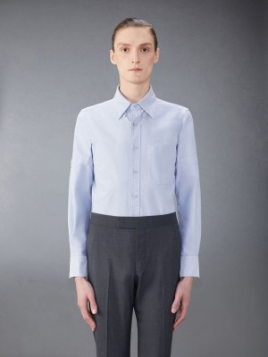 Chemises Thom Browne Oxford Armband Homme Bleu | NYX07T17394