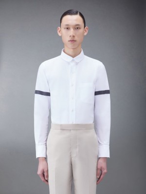 Chemises Thom Browne Oxford Armband Homme Blanche | LJO35K28739