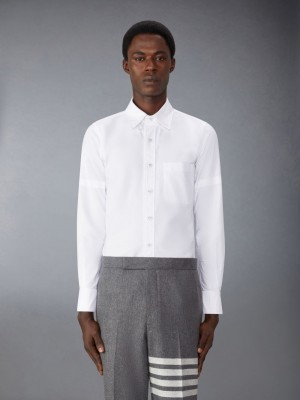 Chemises Thom Browne Oxford Armband Homme Blanche | LME22O14929