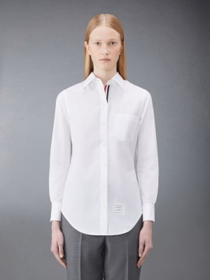 Chemises Thom Browne Poplin Classic Femme Blanche | ASN62T96093