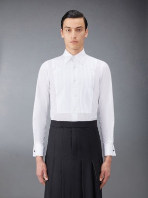 Chemises Thom Browne Poplin French Cuff Tuxedo Homme Blanche | KRE09M05382