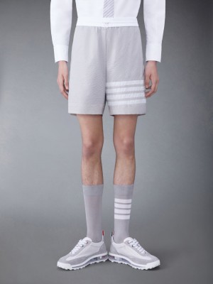Short Thom Browne Ultralight Ripstop 4-Bar Mid Thigh Homme Grise | GSA18W23240