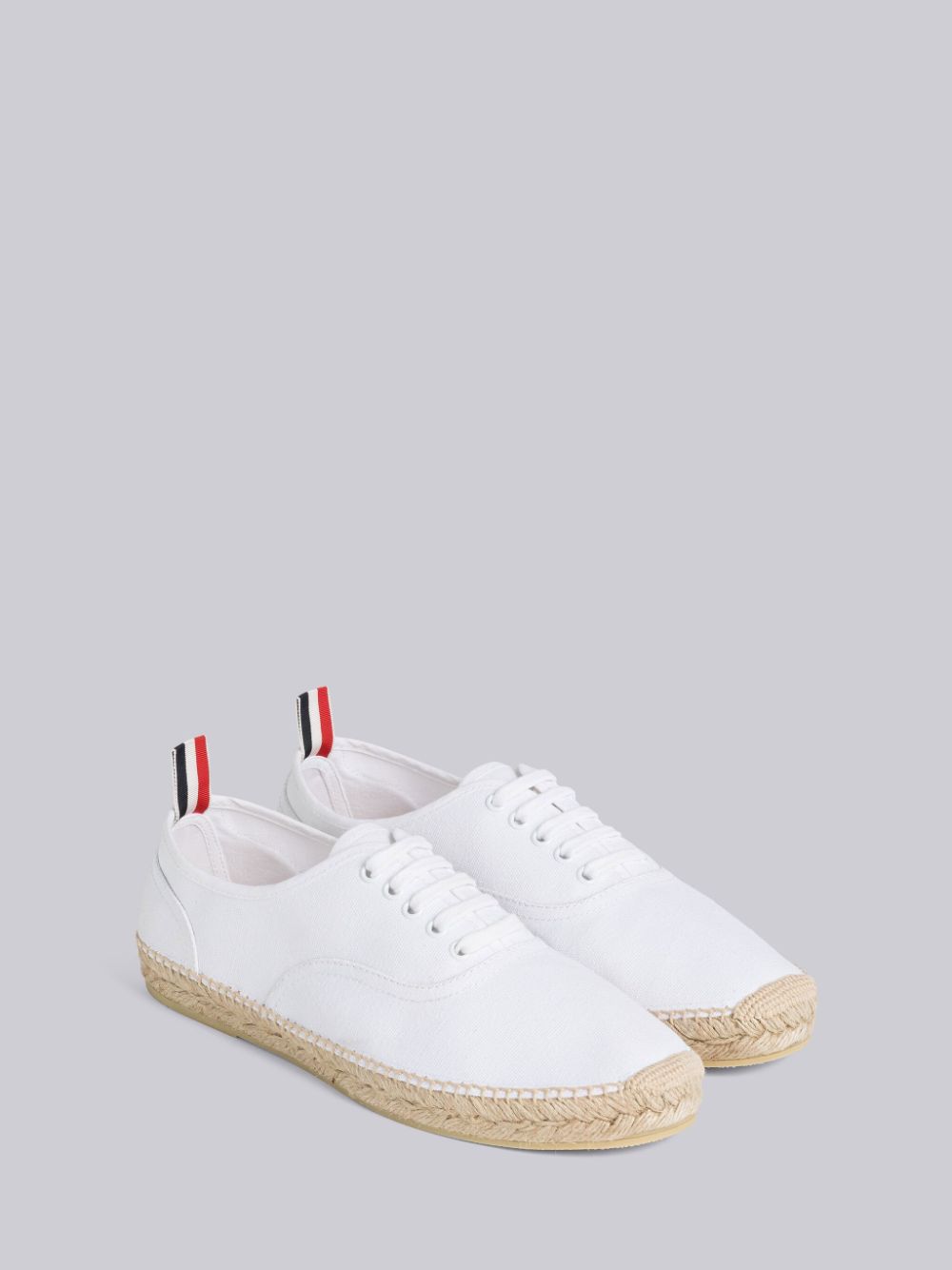Basket Thom Browne Canvas Espadrille Heritage Homme Blanche | SSD09E13595