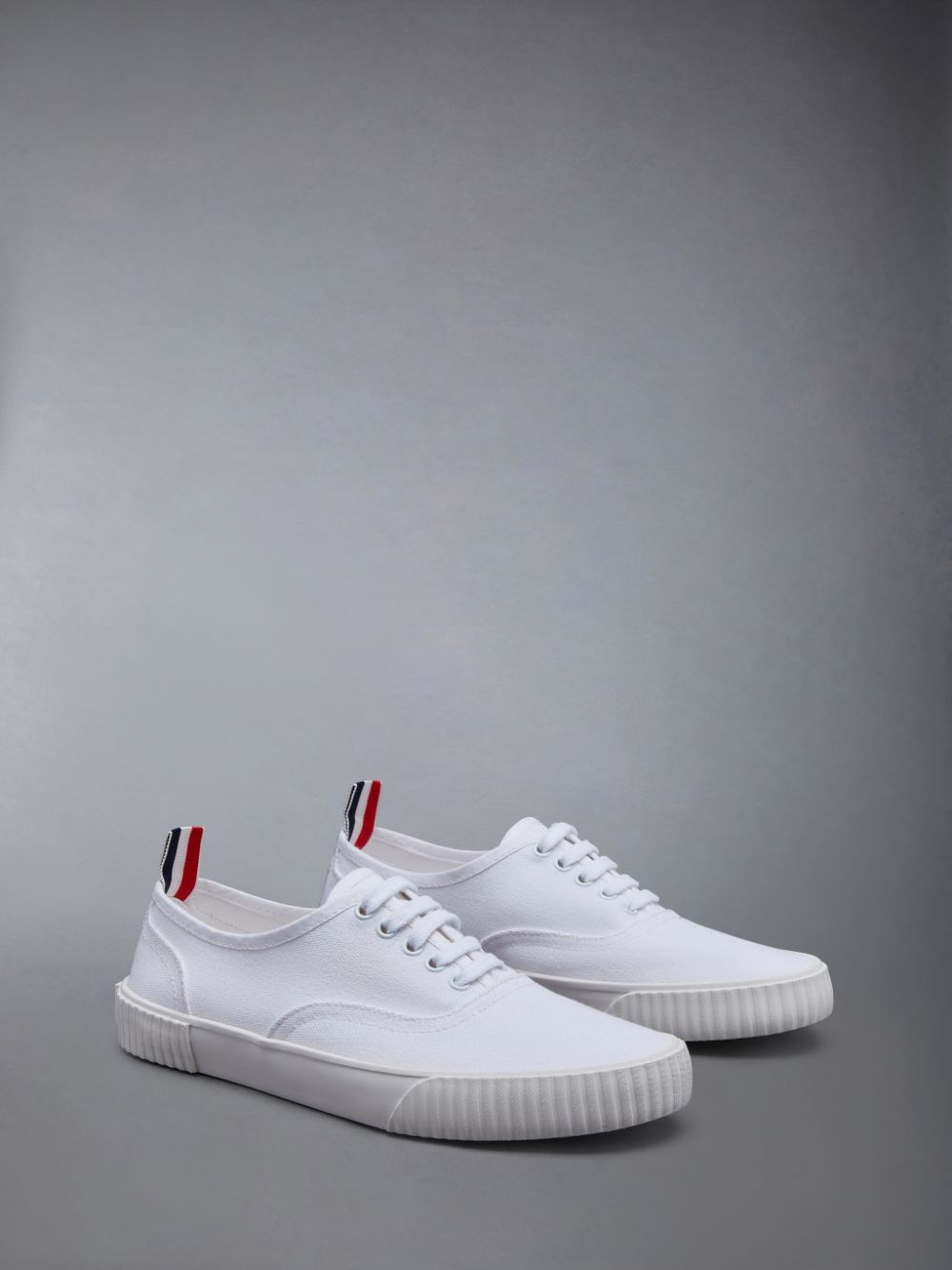 Basket Thom Browne Canvas Heritage Femme Blanche | OOR39F16923