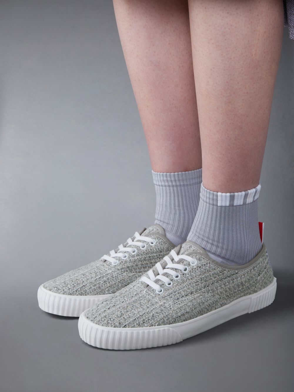 Basket Thom Browne Cotton Tweed Heritage Homme Grise | UCD96Y76930
