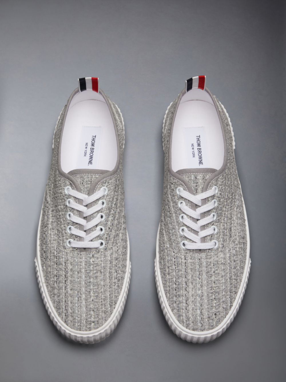 Basket Thom Browne Cotton Tweed Heritage Homme Grise | UCD96Y76930