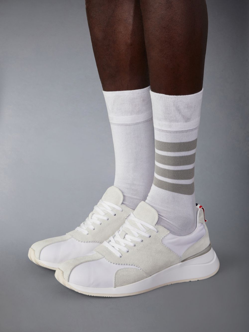 Basket Thom Browne Nylon Sprinter Homme Blanche | BVW53I50844