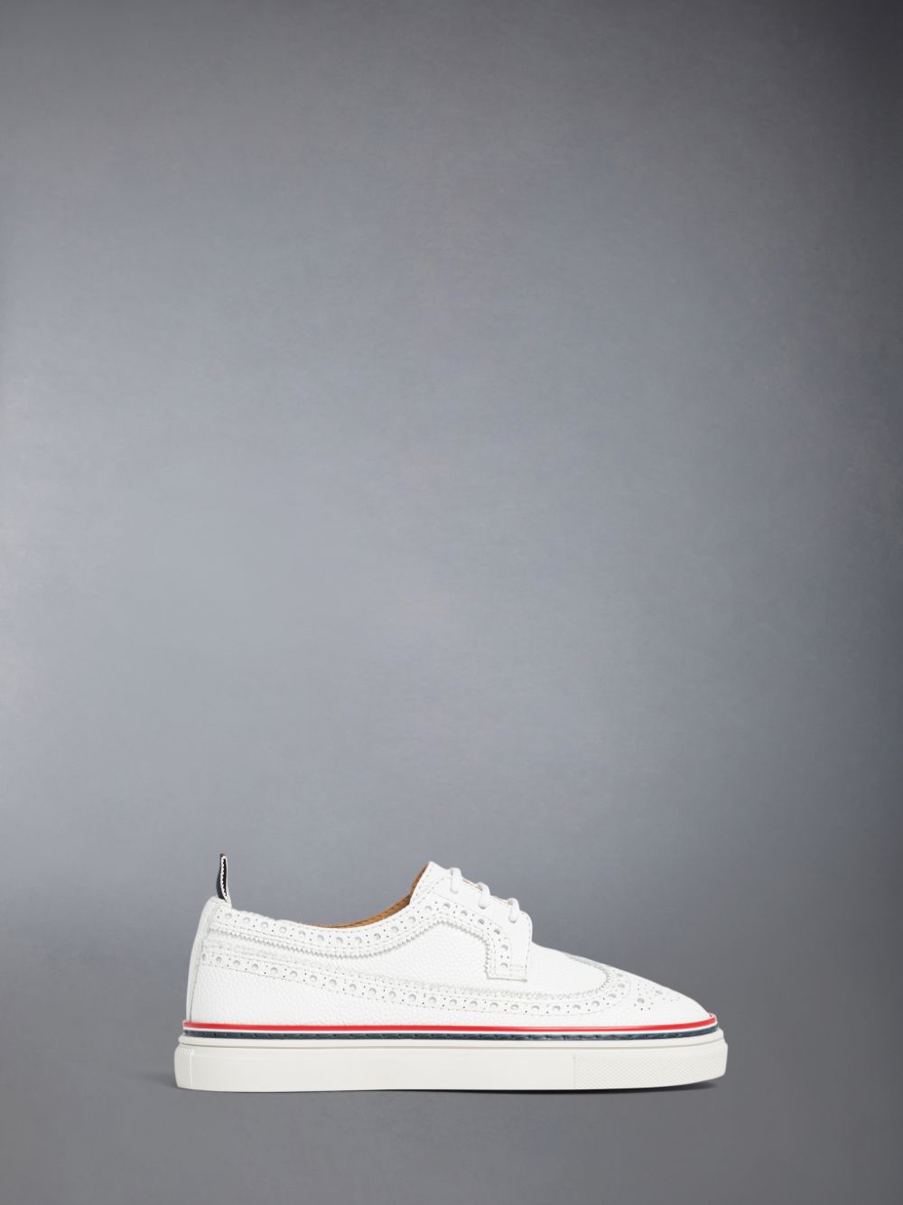 Basket Thom Browne Pebble Grain Longwing Fille Blanche | YOM23T46239