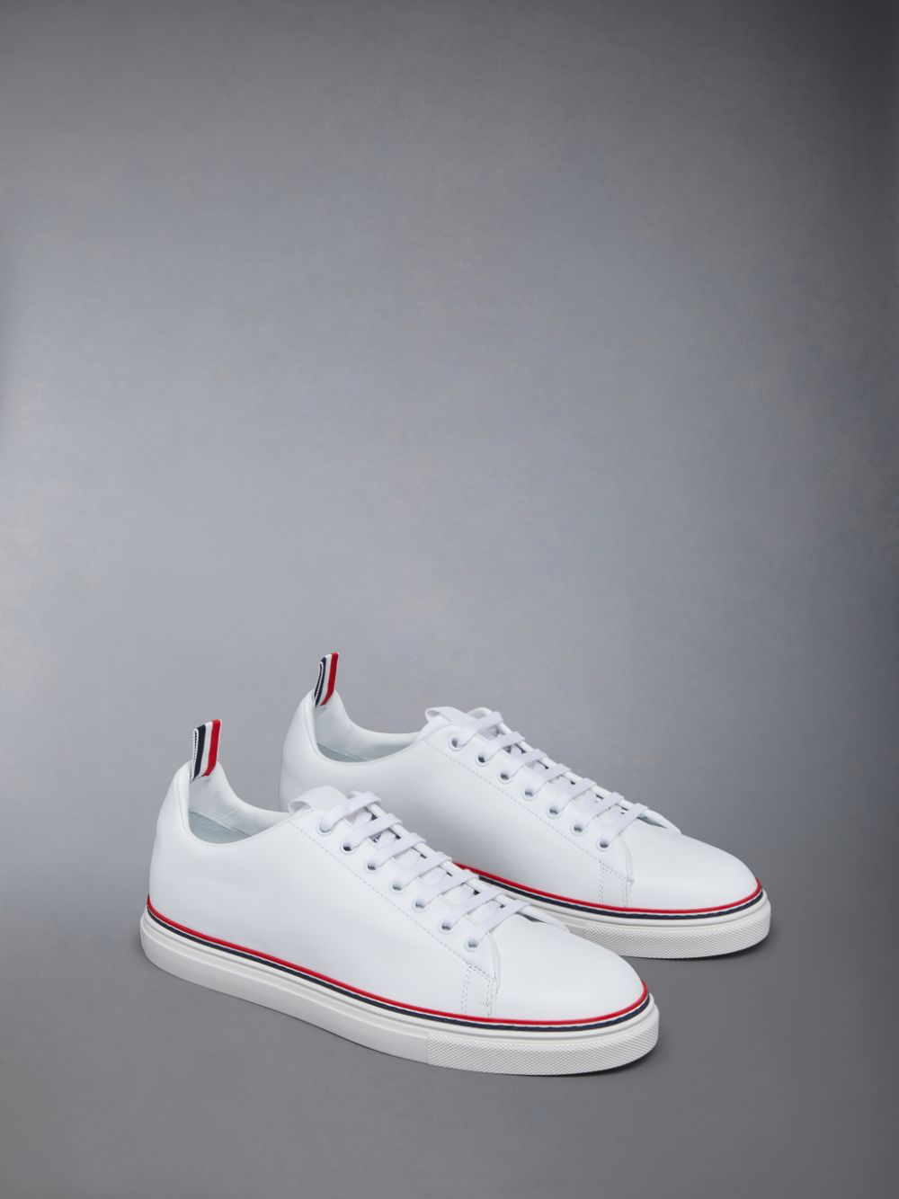 Basket Thom Browne Vitello Calf Tennis Homme Blanche | XHE95Z79254
