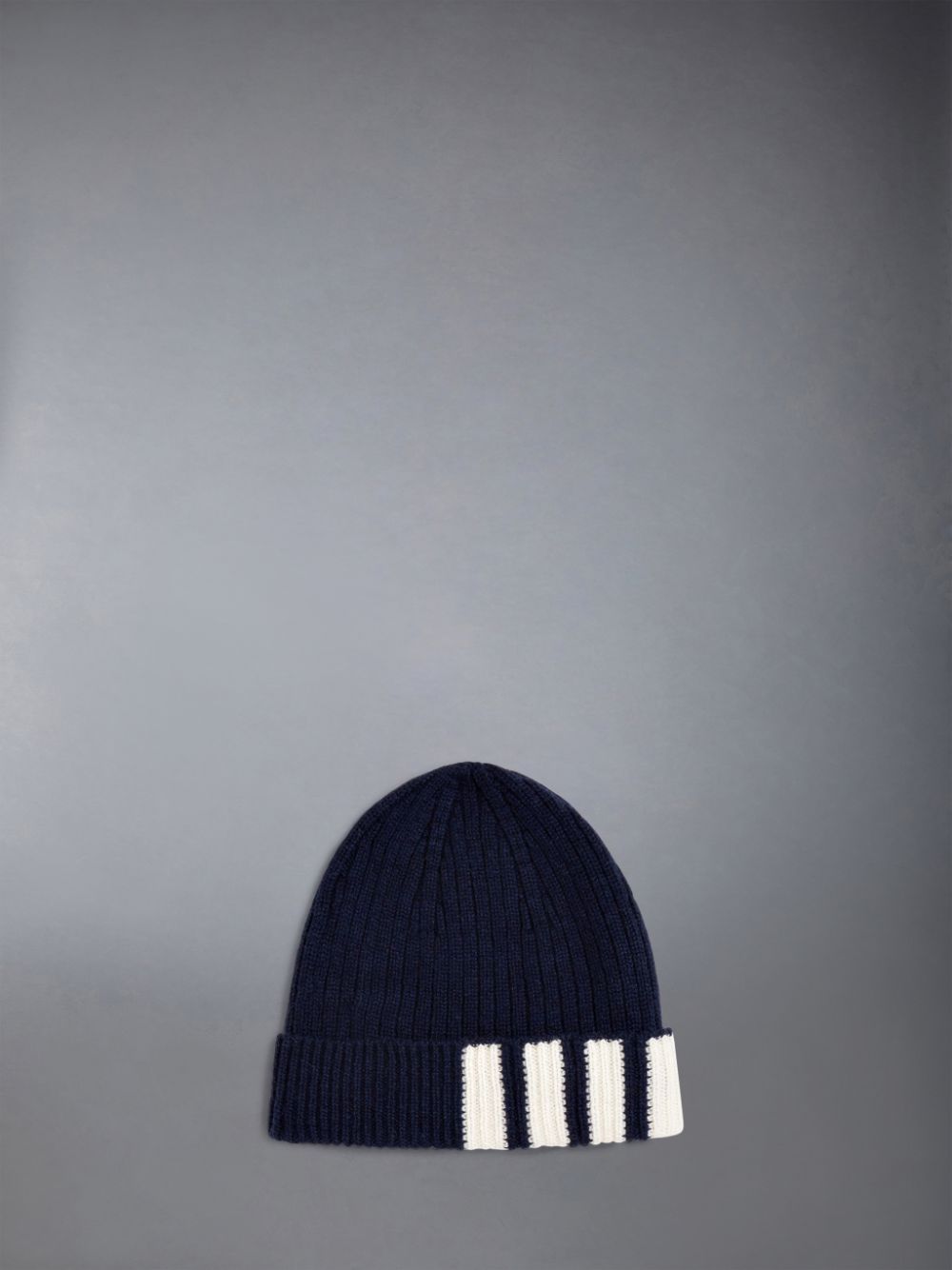 Bonnet Thom Browne Cashmere 4-Bar Cuff Femme Bleu Marine | EHT88S66872