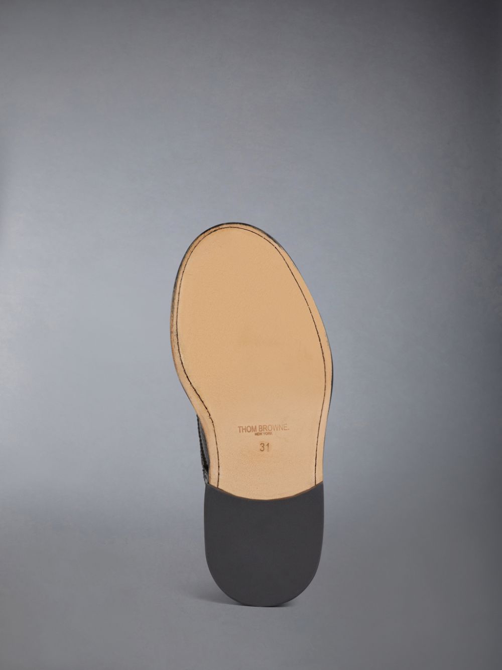 Botte Thom Browne Pebble Grain Wingtip Fille Noir | FGD90X04260