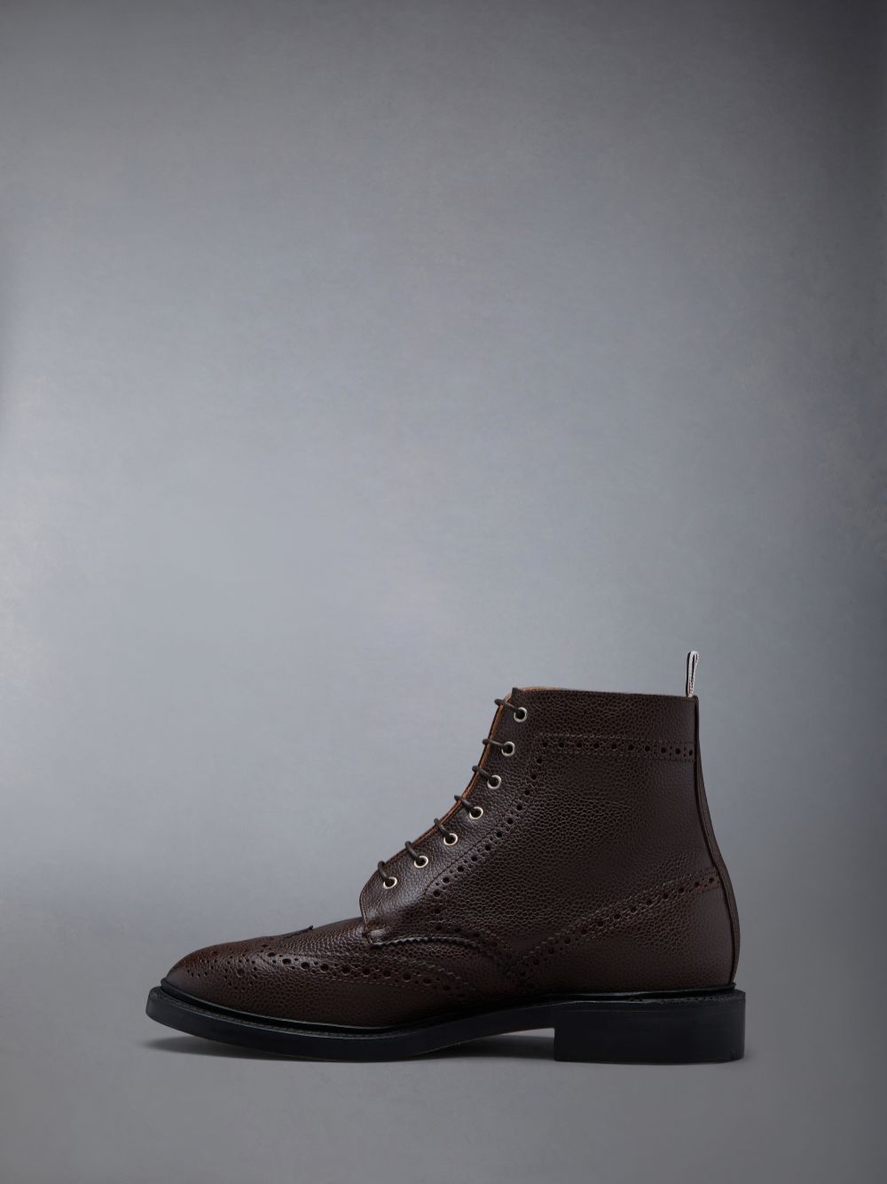 Botte Thom Browne Pebble Grain Wingtip Homme Marron | NKQ69C17087