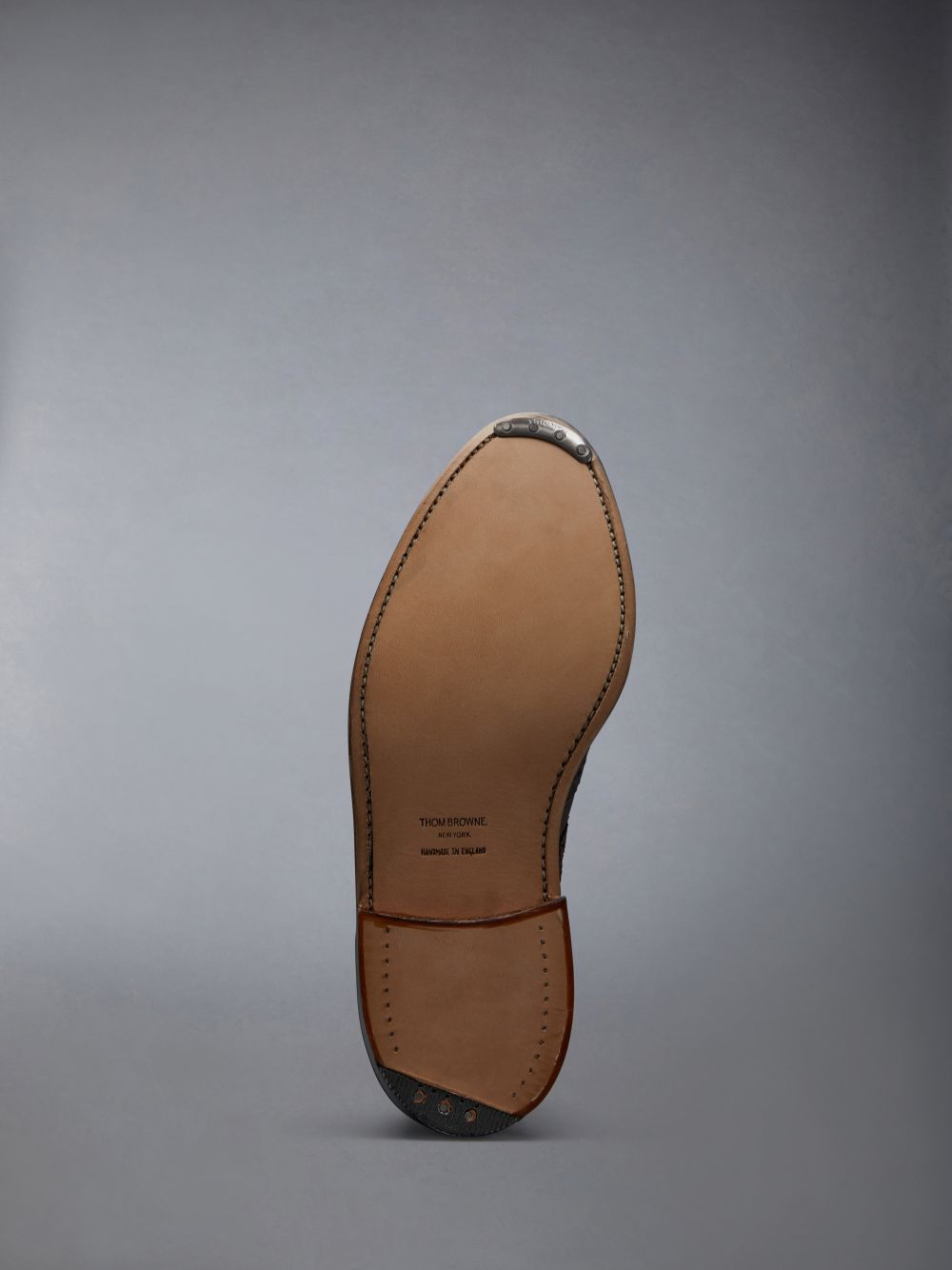 Botte Thom Browne Pebble Grain Wingtip Homme Marron | NKQ69C17087