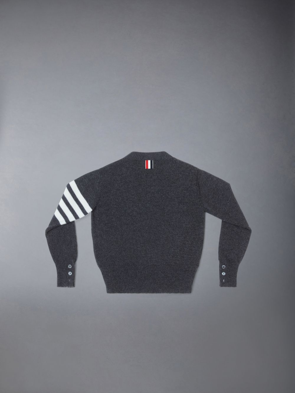 Cardigan Thom Browne Cashmere 4-Bar V-neck Fille Grise | JQH05L70513