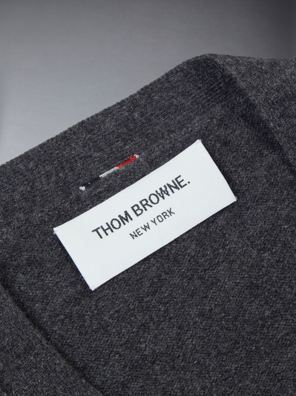 Cardigan Thom Browne Cashmere 4-Bar V-neck Fille Grise | JQH05L70513