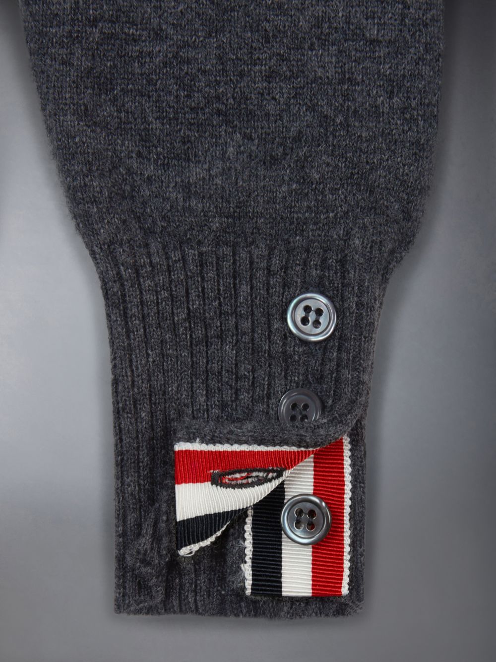 Cardigan Thom Browne Cashmere 4-Bar V-neck Fille Grise | JQH05L70513