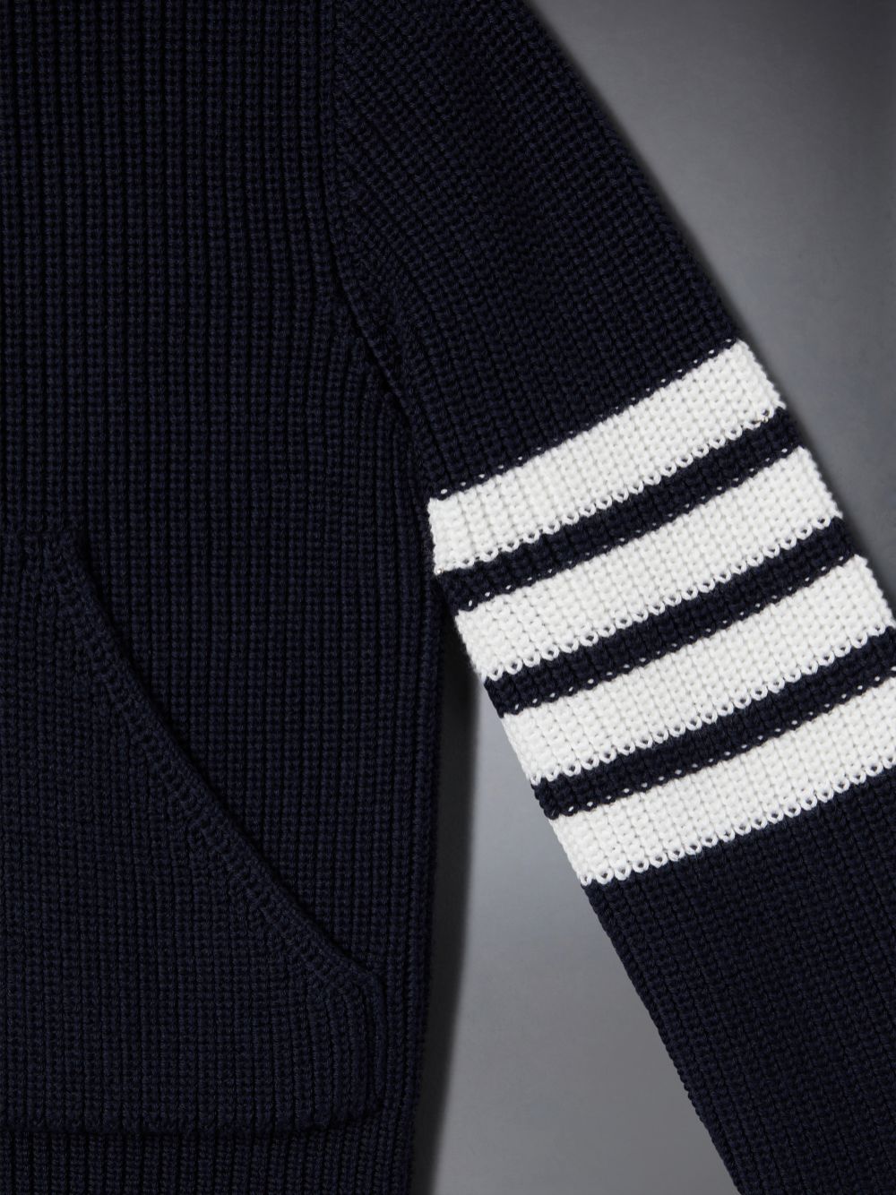 Cardigan Thom Browne Cotton 4-Bar Zip up Fille Bleu | UFQ15I37368