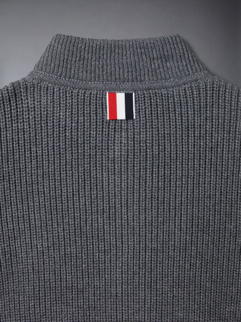 Cardigan Thom Browne Cotton 4-Bar Zip up Fille Grise | GTI18J66075