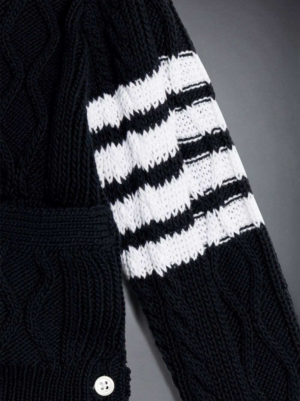 Cardigan Thom Browne Cotton V-neck Fille Bleu | OUR82H19583