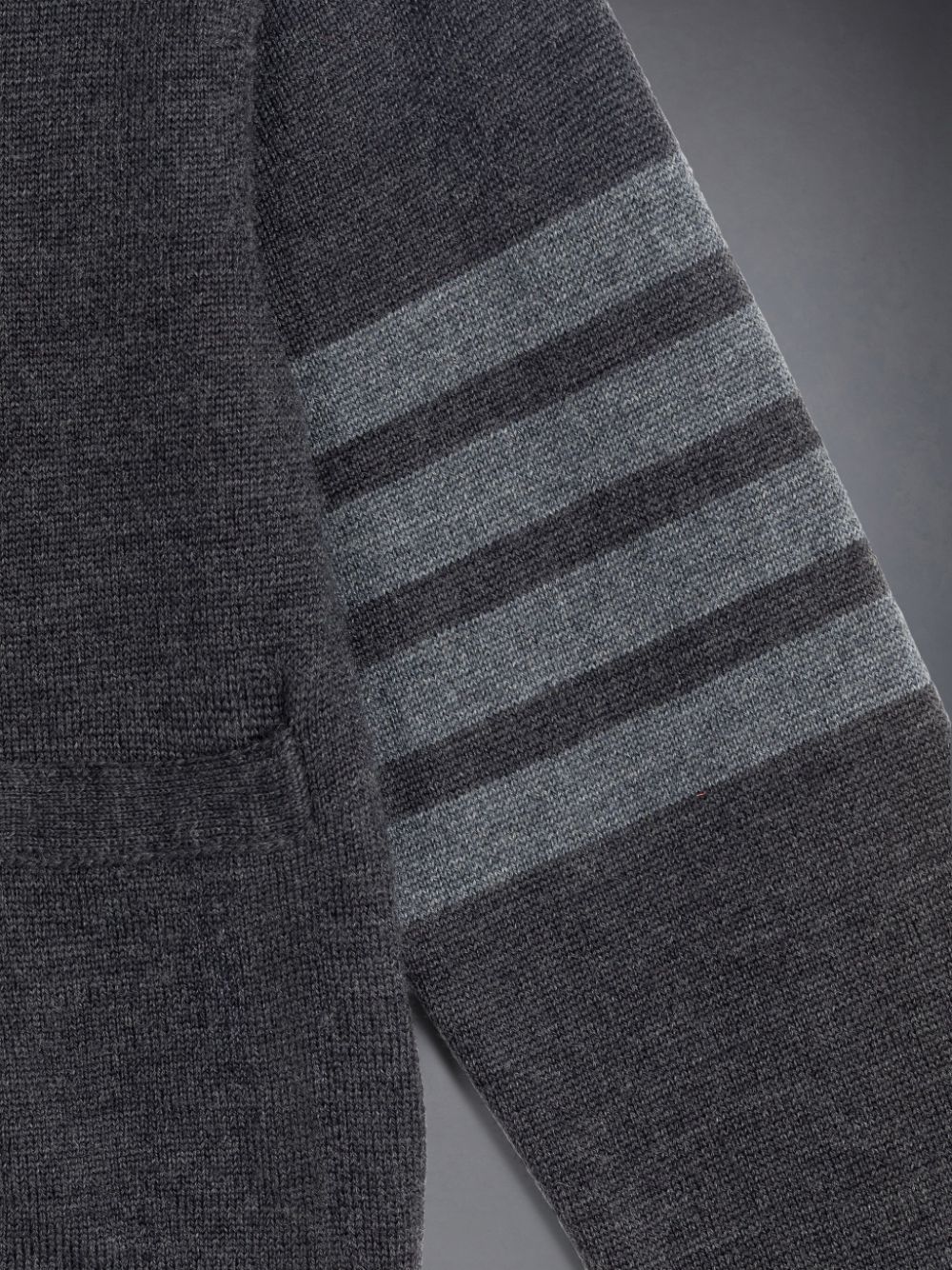 Cardigan Thom Browne Funmix Wool 4-Bar V-neck Fille Grise | ZOT18X77832