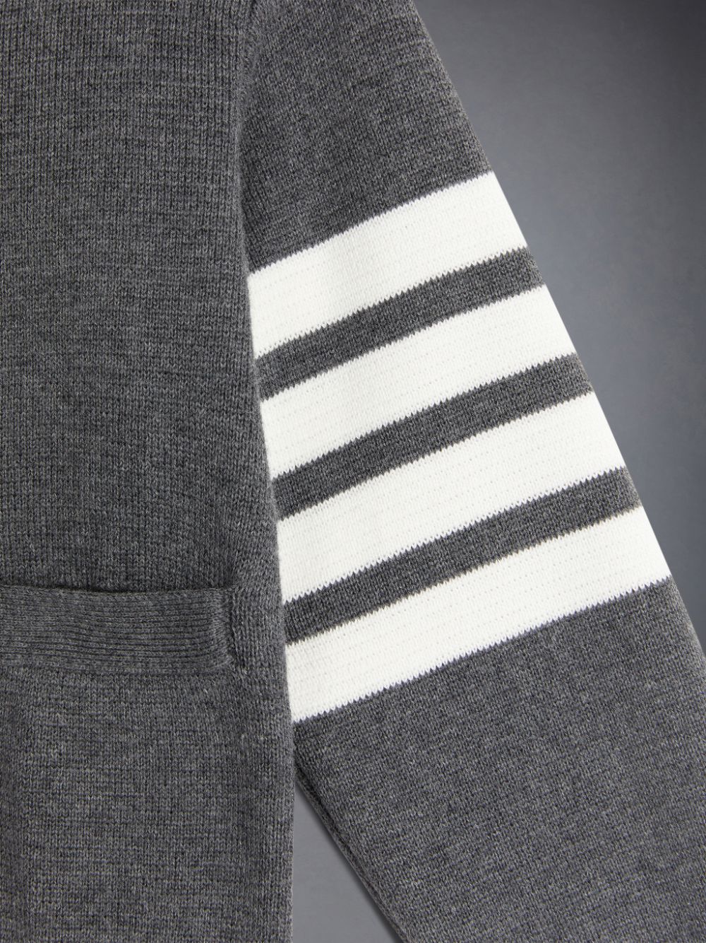 Cardigan Thom Browne Milano Stitch 4-Bar V-neck Fille Grise | DGP52M58060