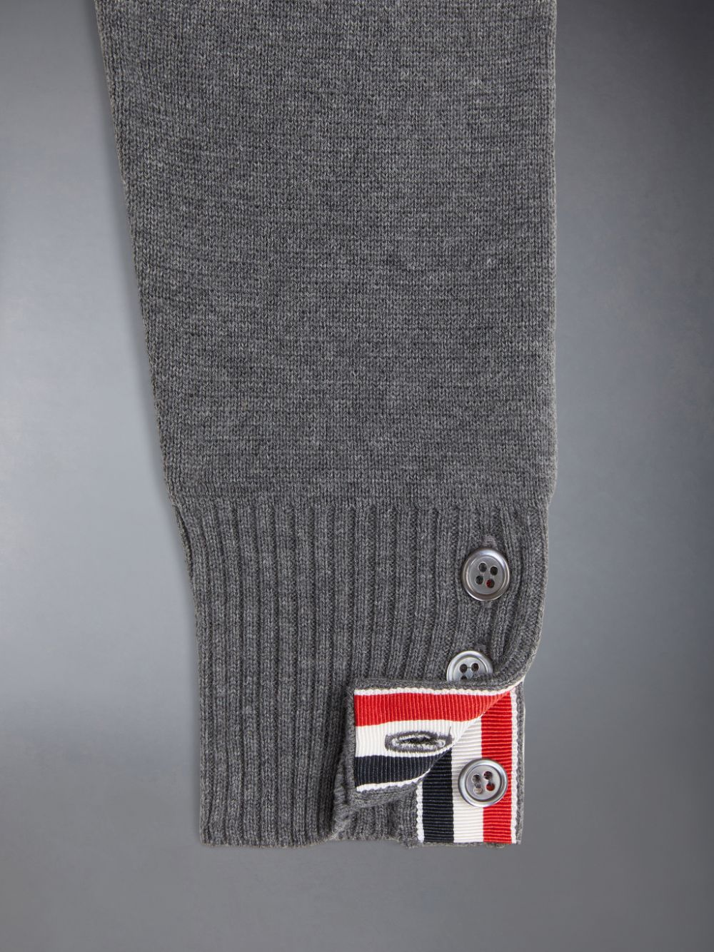 Cardigan Thom Browne Milano Stitch 4-Bar V-neck Fille Grise | DGP52M58060