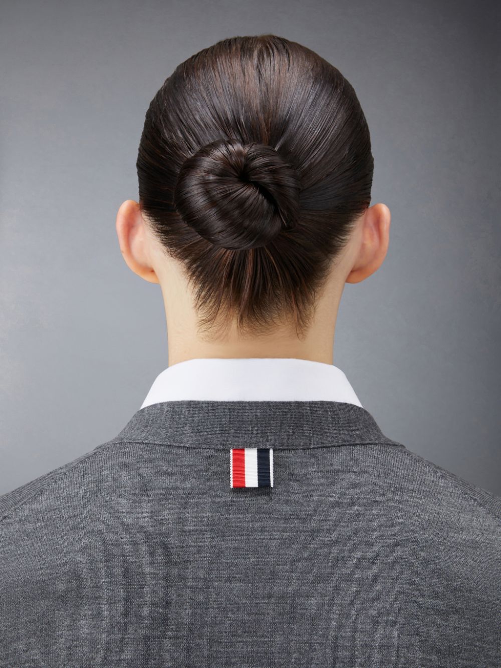 Cardigan Thom Browne Wool 4-Bar Relaxed V-Neck Femme Grise | LIR15X63889