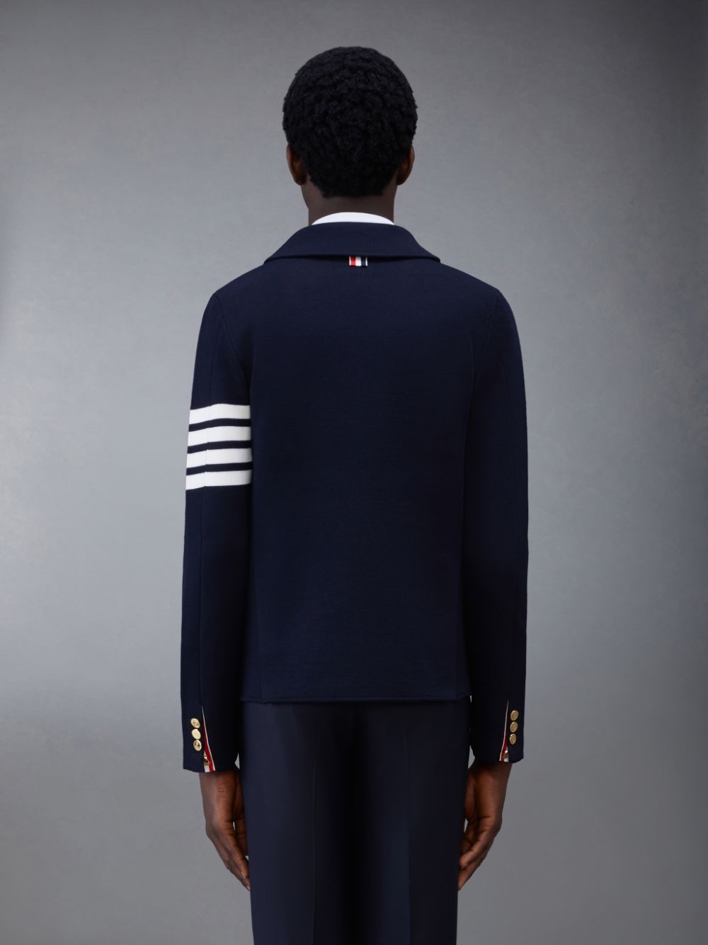 Cardigan Thom Browne Wool 4-Bar Sport Homme Bleu | VEV75N74737