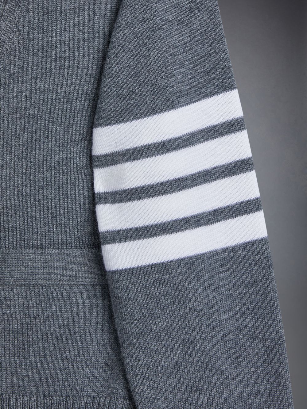 Cardigan Thom Browne Wool Cashmere 4-Bar Hector Classic Fille Grise | TSS39C70518