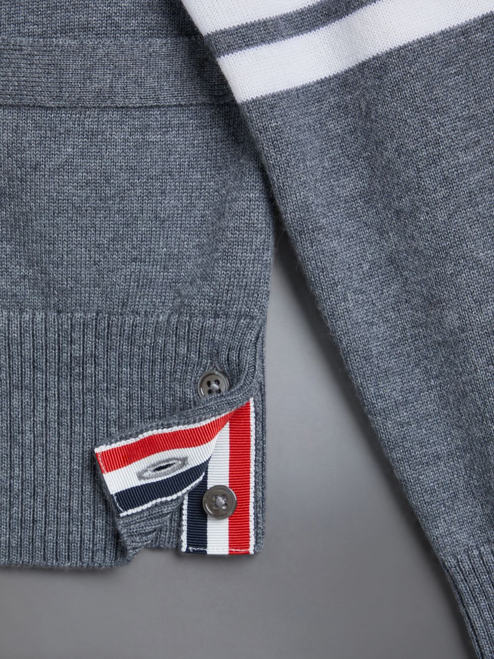 Cardigan Thom Browne Wool Cashmere 4-Bar Hector Classic Fille Grise | TSS39C70518