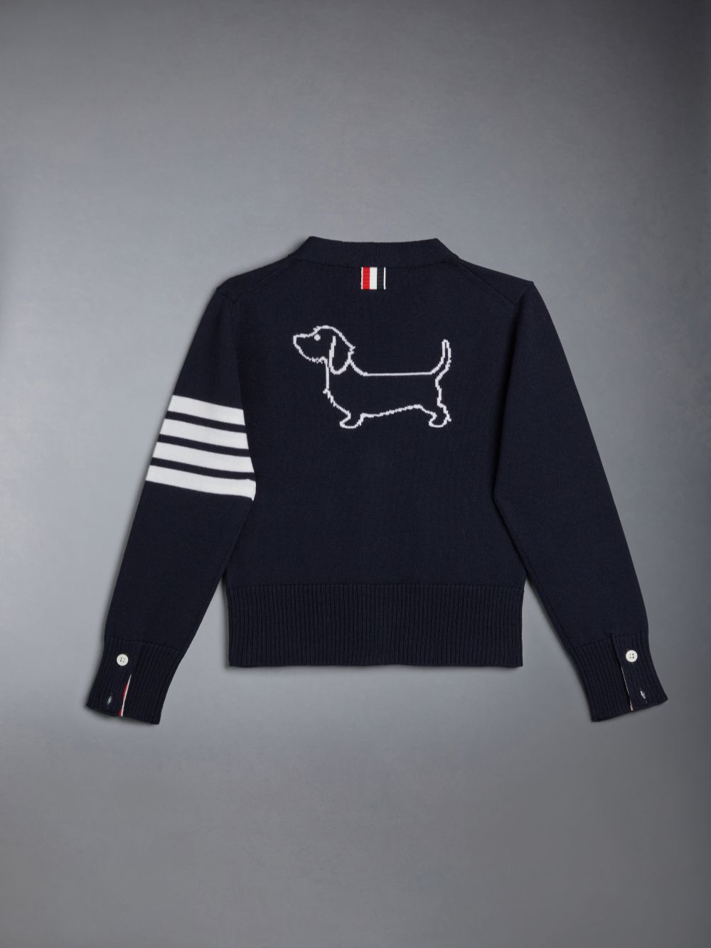 Cardigan Thom Browne Wool Cashmere 4-Bar Hector Classic Fille Bleu | DCD78U64396