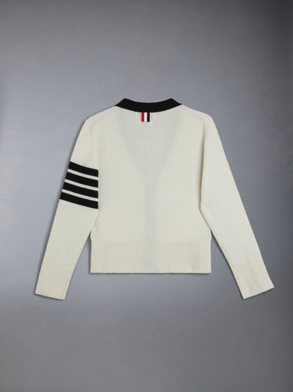 Cardigan Thom Browne Wool Cashmere 4-Bar Calssic Fille Beige | KHK36S78245