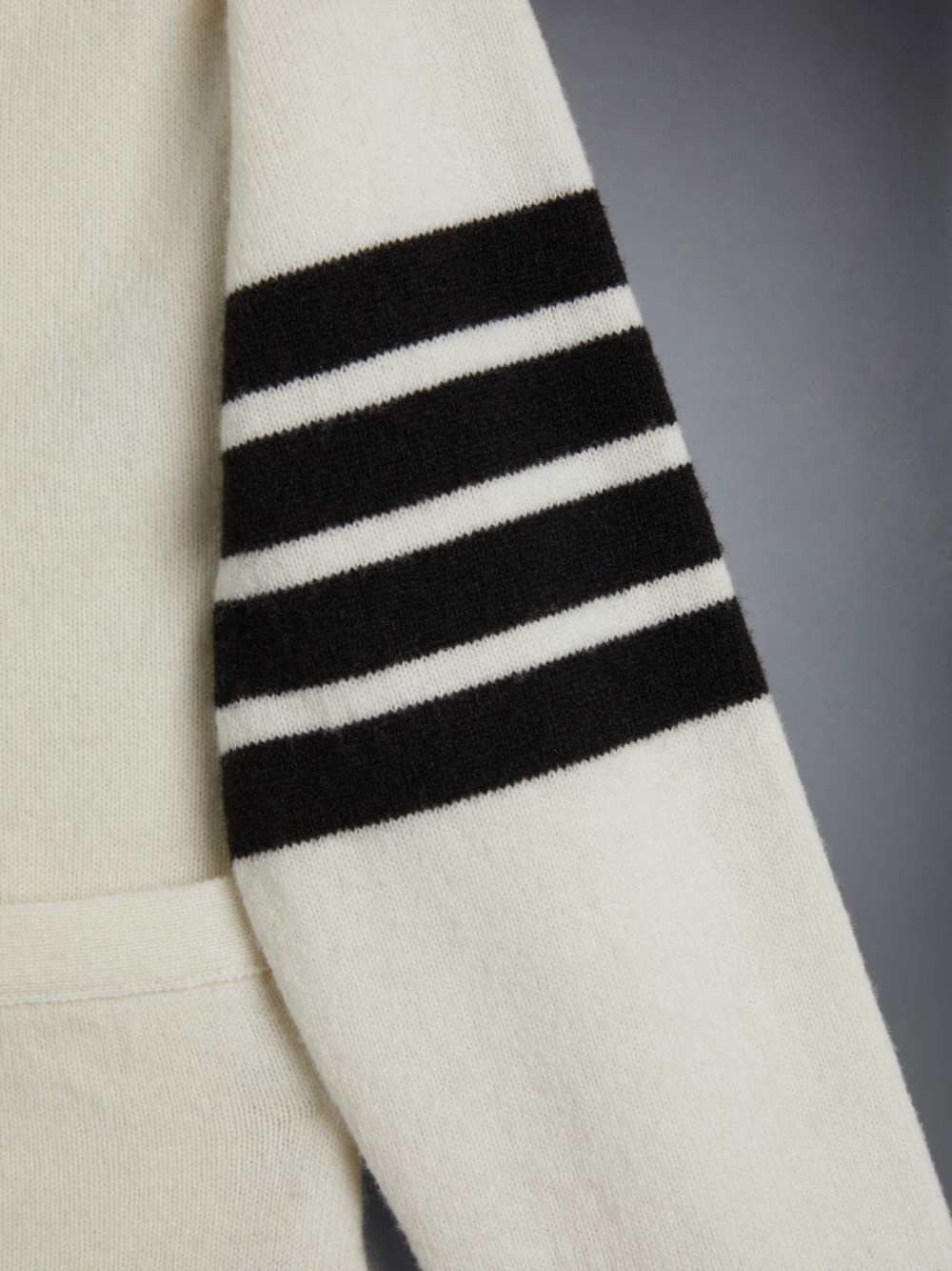 Cardigan Thom Browne Wool Cashmere 4-Bar Calssic Fille Beige | KHK36S78245