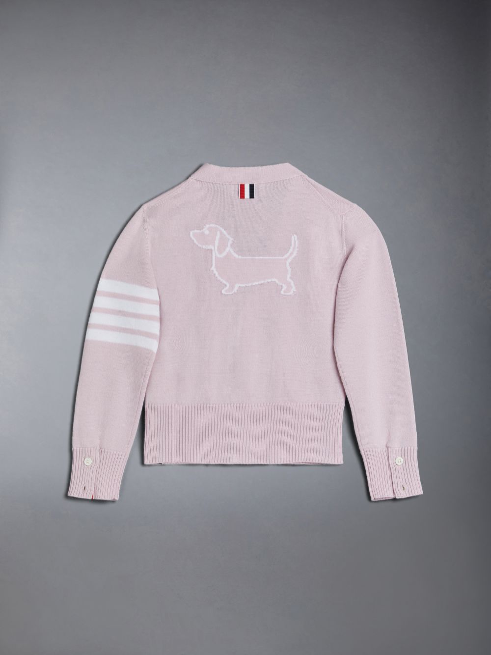 Cardigan Thom Browne Wool Cashmere 4-Bar Hector Classic Fille Rose | LOQ80D42605