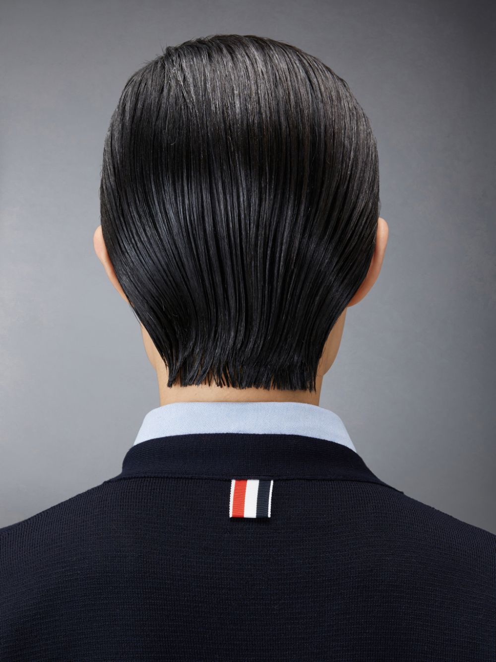 Cardigan Thom Browne Wool Long V-Neck Femme Bleu | JUJ58S32877