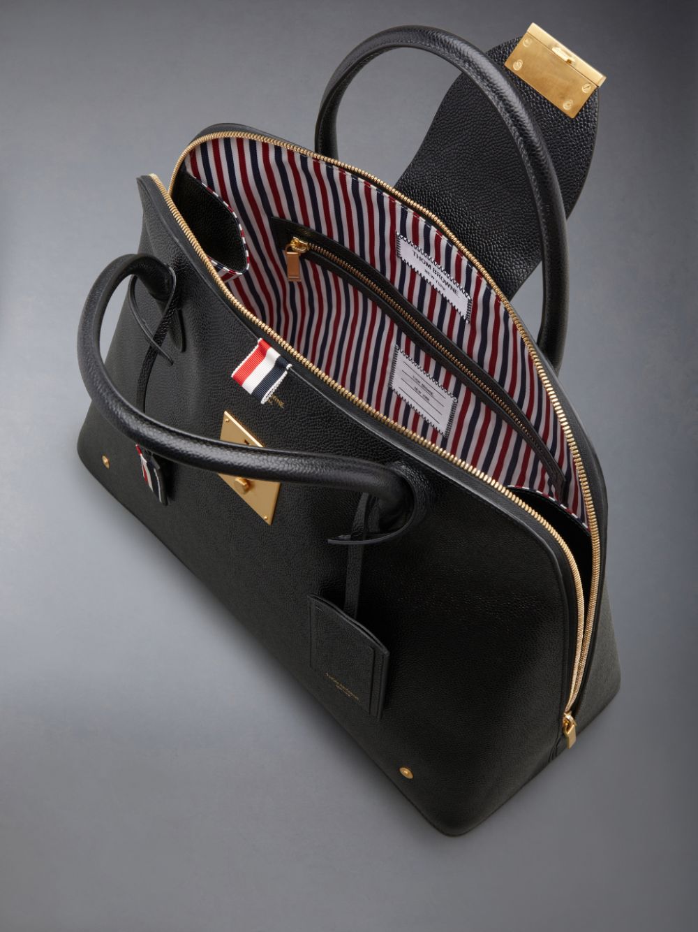 Cartables Thom Browne Pebble Grain Leather Mr. Femme Noir | FKT92C08482