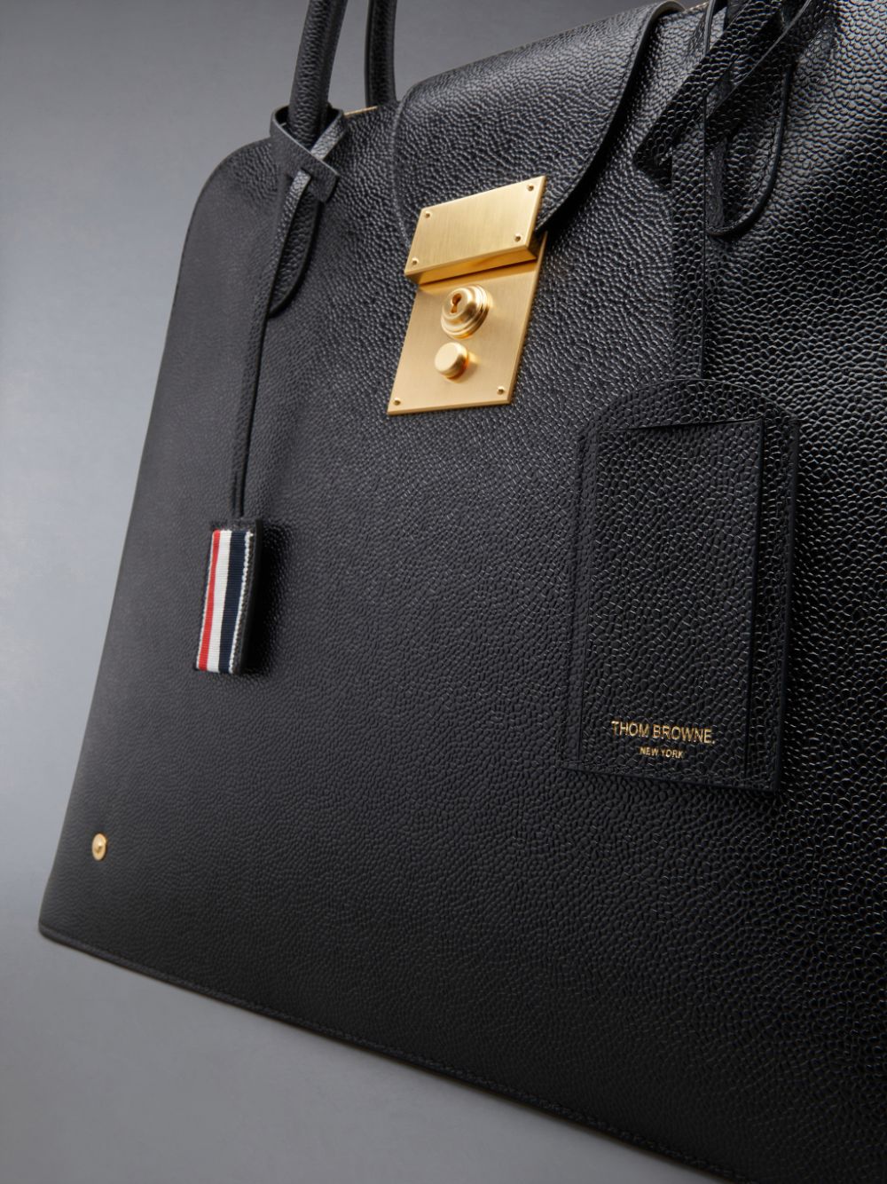 Cartables Thom Browne Pebble Grain Leather Mr. Femme Noir | FKT92C08482