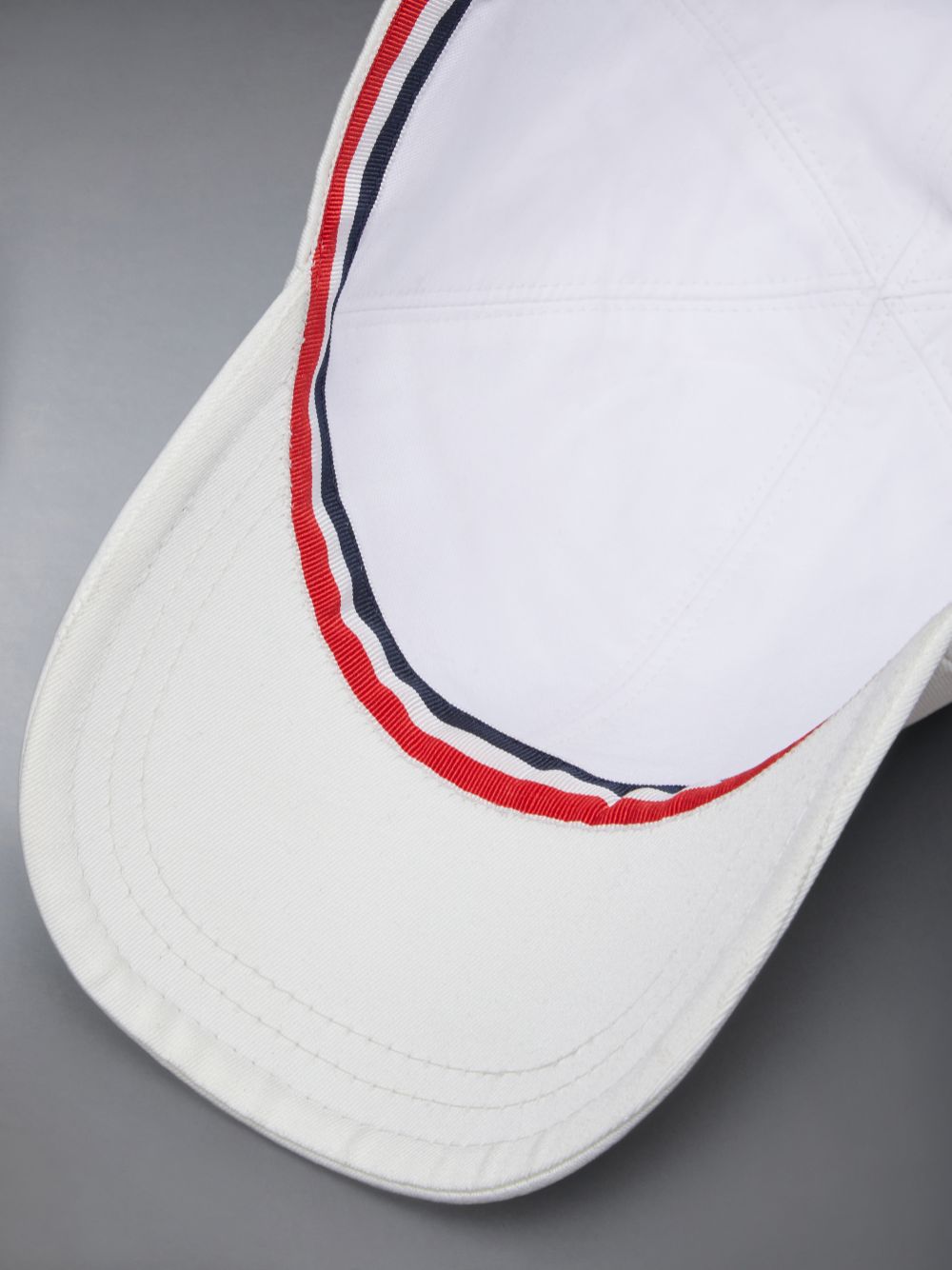 Casquettes Thom Browne Cotton Twill Flag Patch Classic Baseball Homme Blanche | HMH79U99593