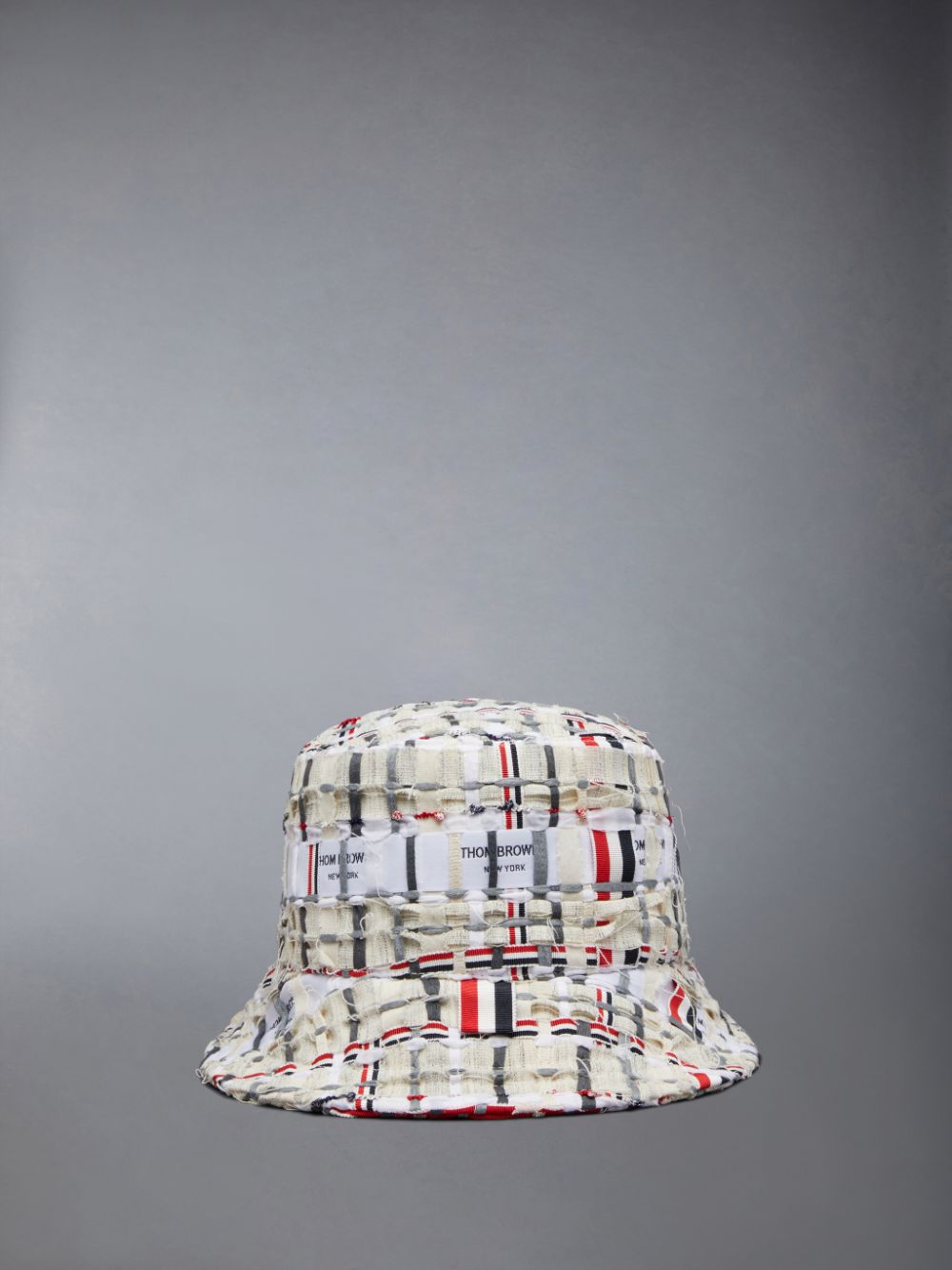 Chapeau Bucket Thom Browne Deconstructed Tweed Homme Orange | AQT69R54931