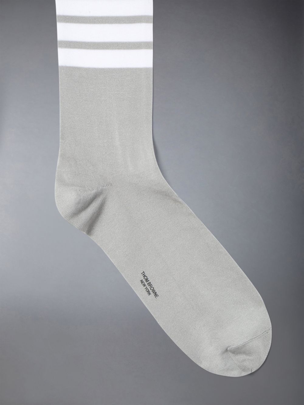 Chaussette Thom Browne Lightweight Cotton 4-Bar Mid-calf Homme Grise | RTR64D91657