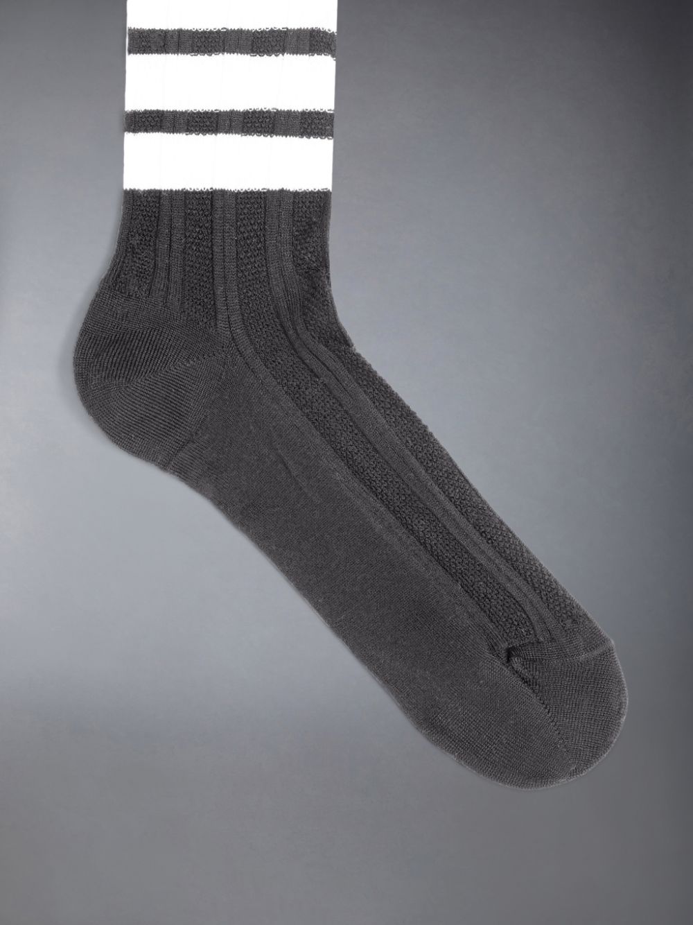 Chaussette Thom Browne Washable Merino 4-Bar Mid Calf Homme Noir | XEX60X69548
