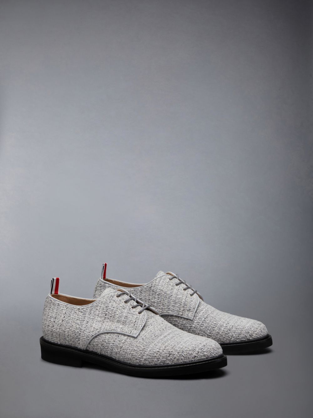 Chaussure Richelieu Thom Browne Cotton Tweed Micro Sole Uniform Homme Grise | LGY81F96941