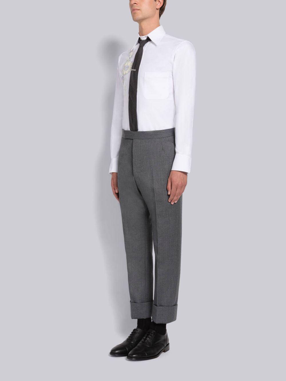 Chaussure Richelieu Thom Browne VITELLO CALF LEATHER CAP TOE Homme Noir | DLQ46A13546