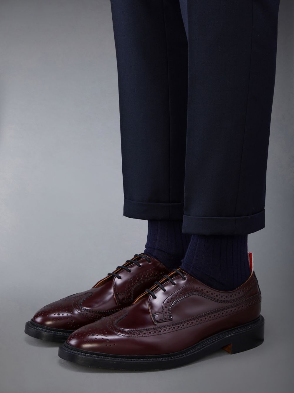 Chaussures Richelieu Thom Browne LONGWING W/ LEATHER SOLE IN SPAZZOLATO LEATHER Homme Marron | PSC17E36149