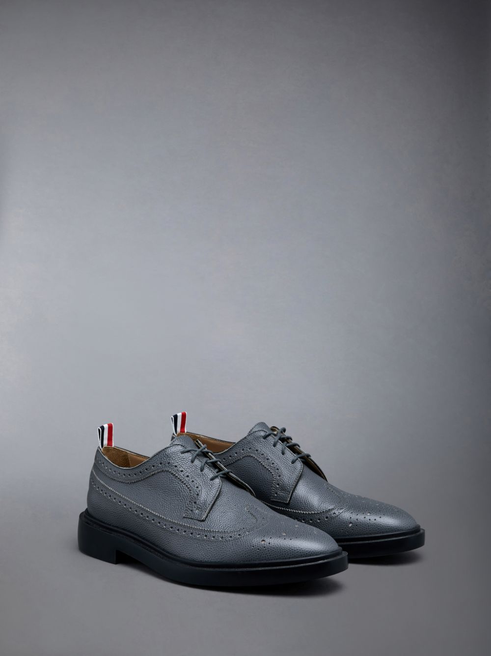 Chaussures Richelieu Thom Browne Pebble Grain Leather Longwing Homme Grise | LPB22Y48311