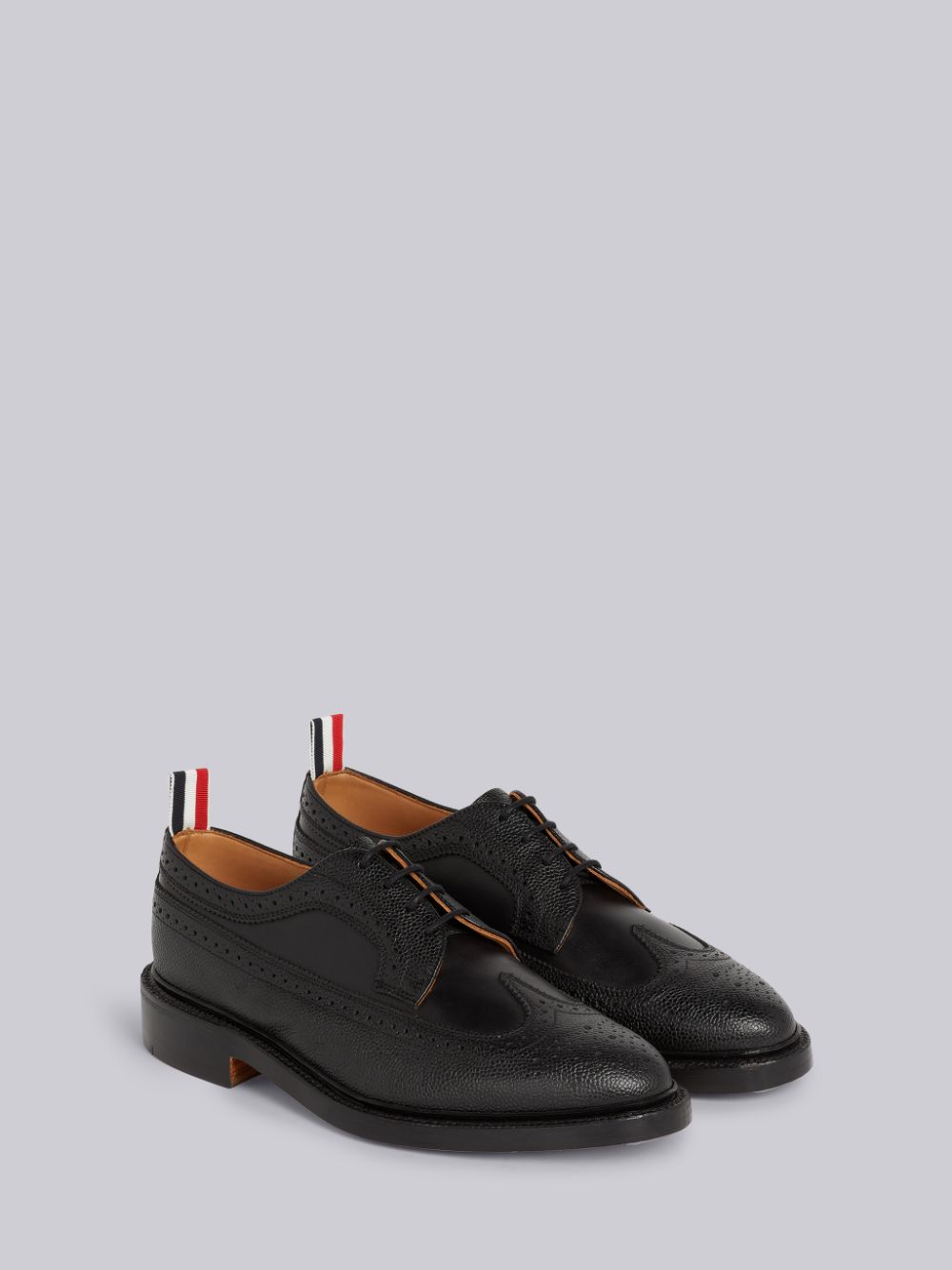 Chaussures Richelieu Thom Browne Pebbled Calfskin Mix Longwing Homme Noir | FFZ30Z39658
