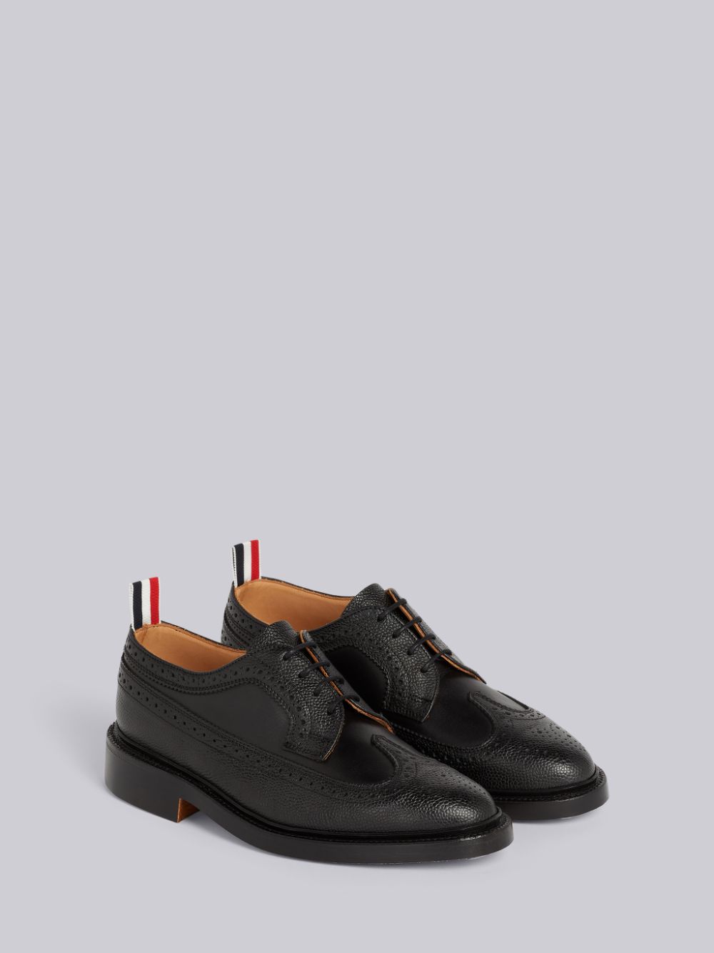 Chaussures Richelieu Thom Browne Pebbled Calfskin Mix Longwing Femme Noir | SGQ17I68548